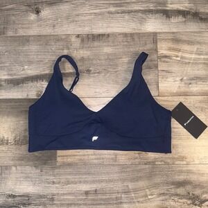 Fabletics Womens Navy Sports Bra Size L Adjustable Straps Workout Yoga NWT
